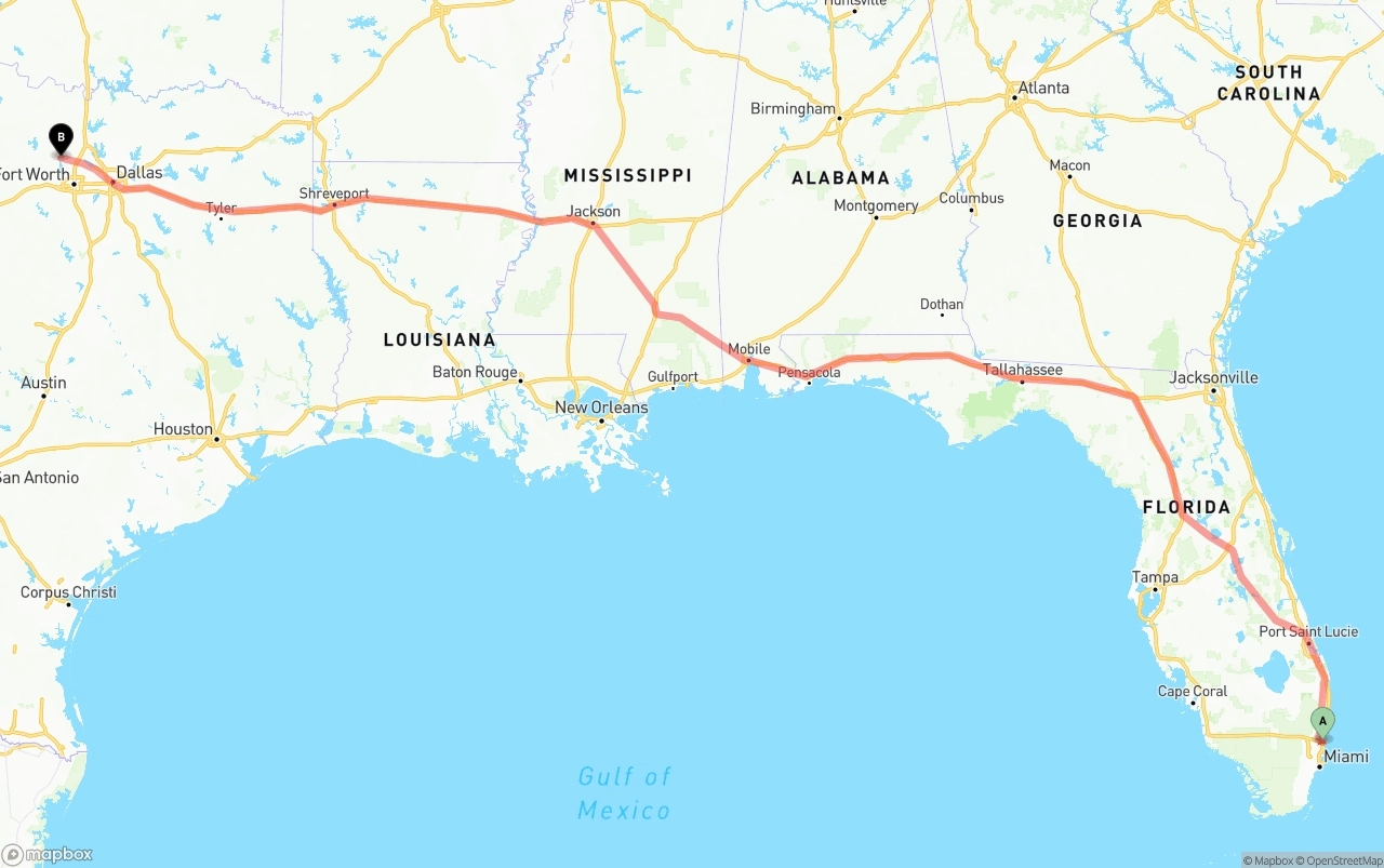 Shipping route from Fort Lauderdale-Hollywood International Airport to Aurora